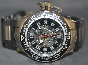 Invicta Men's Corduba Mechanical Silver Skeleton Dial Rubber & Steel Watch 17245 - Picture 1 of 5