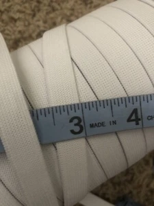 1/2 Zoll Breite X 10 Yards Geflochtene Elastische Kordel/Gummiband/Gummizug Weiß Grobkorn - Bild 1 von 6