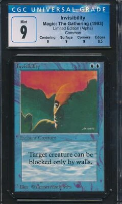 Alpha Invisibility CGC 9 Graded Magic MTG (1114) -magicgraders- - Image 1 of 3
