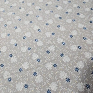 Pointe Pleasant BTY Nancy Rink Marcus Brothers Civil War Blue Floral on Gray - Picture 1 of 3