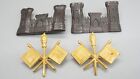 WWI French Made Army Engineer & Signal Corps Officer Insignia Pins Sets Lot Of 4
