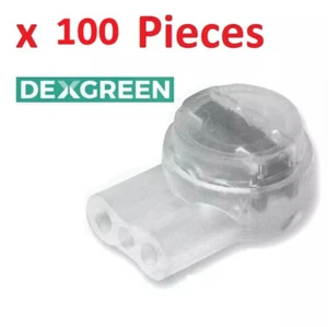 100 x 3 WIRE DEXGREEN BT TELEPHONE CABLE REPAIR SCOTCHLOK JOINER JELLY CRIMPS - Picture 1 of 1