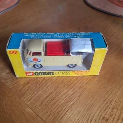 corgi toys no 490 vw breakdown truck in original window box - Image 1 of 4