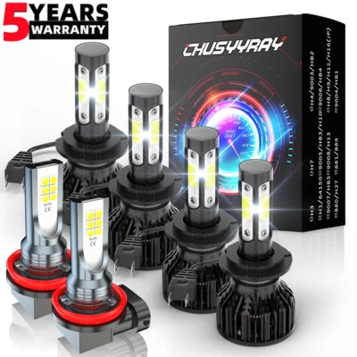 Combo faros LED de haz alto/bajo bombillas antiniebla para BMW 328xi 335xi 2007-2008 6X Foto 1 de 4