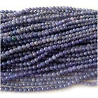 Veemake Natural Genuine Purple Blue Tanzanite Round Loose Jewelry Necklace Beads
