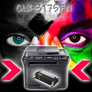 SAMSUNG Multifunktions-Farblaserdrucker CLX-3175FN FAX LAN inkl. neue Toner - Bild 1 von 1