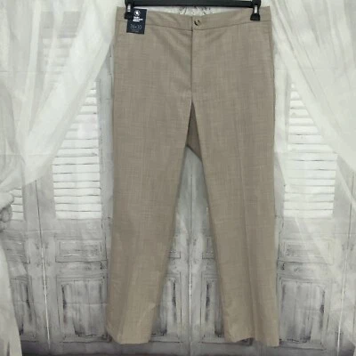 Hart Schaffner Marx Pants Size 36 x30 Khaki Beige Tan Dress Slacks Straight B26 - Image 1 of 4