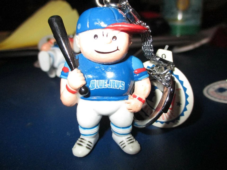 NWT Deadstock Older TORONTO BLUE JAYS Two Tone Hat L'il Brat 2" Tall Keychain - Image 1 of 1