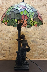 Lámpara figurativa mesita de noche estilo Tiffany grande 64 cm - Imagen 1 de 8