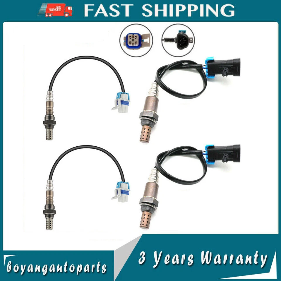 4pcs Oxygen Sensor Upstream+Down For 2011-2015 Chevrolet Silverado 2500 6.0L V8 - Imagem 1 de 4