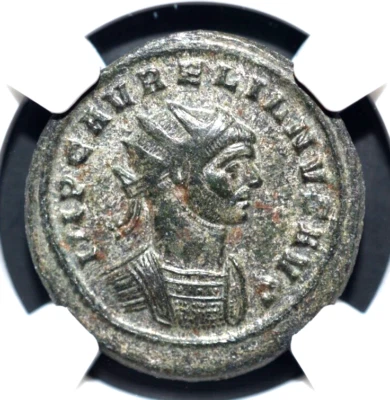 AURELIAN, AD 270-275, BI DOUBLE DENARIUS, NGC CERTIFIED,---577-- - Image 1 of 4