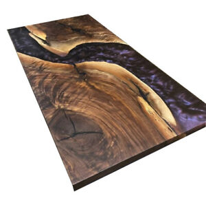 Dining Resin purple Epoxy Resin And Wood Hand Dining Table Decors made To Order