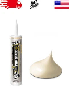 10.1 Oz Siliconized Acrylic Caulk Water-Based Pro-Grade 8451 Almond - Picture 1 of 13