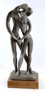 Austin Productions 1981 "One Heart" David Fisher Lover's Embrace Sculpture VG+ - Picture 1 of 11