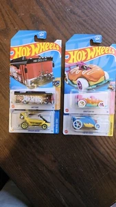HOT WHEELS 2024 TREASURE HUNT LOT OF 4 AIN'T FARE, DRAGGIN WAGON, DONUT DRIFTER - Picture 1 of 6