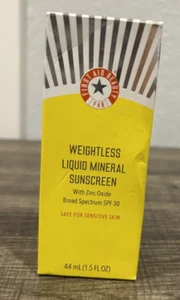 First Aid Beauty Weightless Liquid Mineral Sunscreen SPF 30 1.5 oz Brand New - Picture 1 of 4