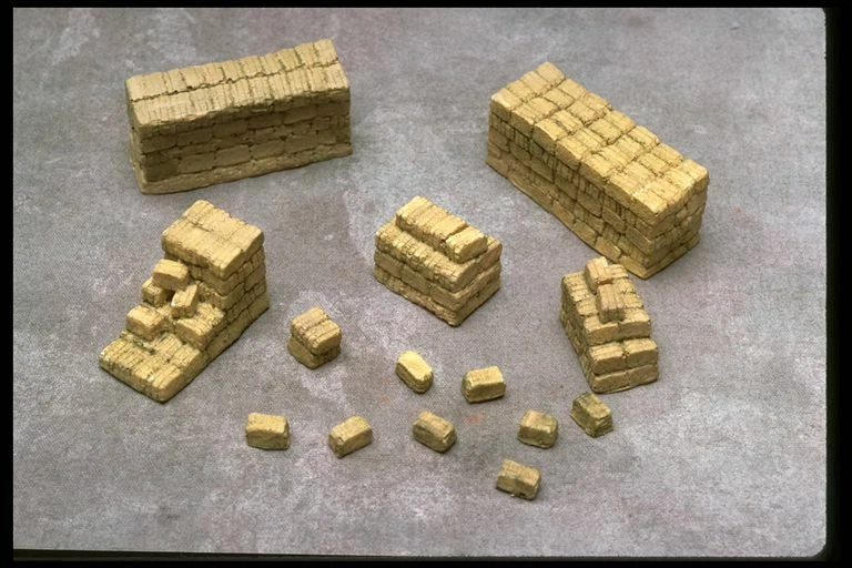 SMC-403 14 Piece Hay Stacks and Hay Bales Set  N-Scale   (unfinished) - Image 1 of 1