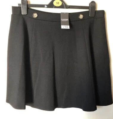 Womens Black Knee Length Skirt George Size 16 - Image 1 of 4