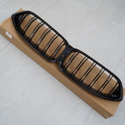 NEWSTART*2020 FOR BMW 8 SERIES G14/G15/G16 GLOSS BLK FRONT KIDNEY GRILLE GRILL DUAL SLAT 19-22