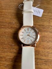 Ladies Large Dial YOLAKO Gold Coloured Watch with White Straps  W968/4
