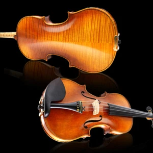 Tiger Maple Handmade 4/4 Violin With Premium Ebony Hardware And Case Master New - Picture 1 of 7