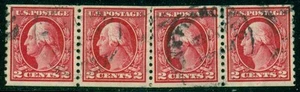 SCOTT # 444 STRIP OF 4, USED, FINE-VERY FINE, GREAT PRICE! - Picture 1 of 1