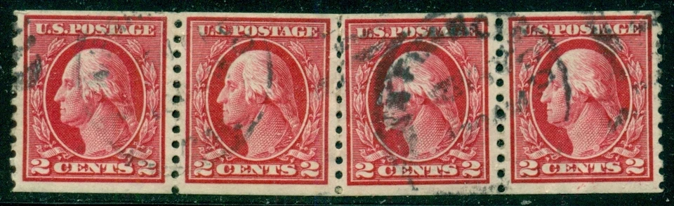 SCOTT # 444 STRIP OF 4, USED, FINE-VERY FINE, GREAT PRICE! - Image 1 of 1