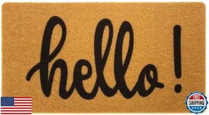 Utaly Hello Door Mat Home Welcome Mats Outdoor Indoor Non-Slip Front Welcome - Picture 1 of 5
