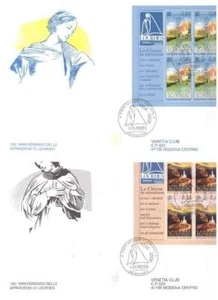 FDC VÉNÉTIE CLUB VATICAN 2008 - LOURDES BF VIAGITÉ - Picture 1 of 1