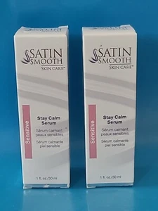 ( LOT OF 2 ) Satin Smooth Skin Care • STAY CALM SERUM • Sensitive 1 fl oz/ 30mL - Picture 1 of 8