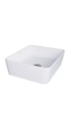 Fregadero de baño de piedra mate Vigo VG04003 Sirena blanca de 18" Foto 1 de 4