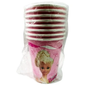 TAZAS DE PAPEL BARBIE DE COLECCIÓN 1995 ""Bailarina"" (8) Bebida Fiesta Bebida Rosa - Imagen 1 de 2