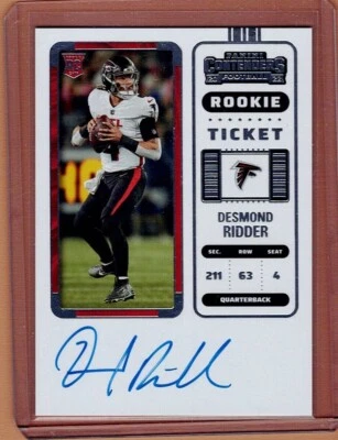 Desmond Ridder Contenders Rookie Ticket Auto #114 Falcons - Image 1 of 2