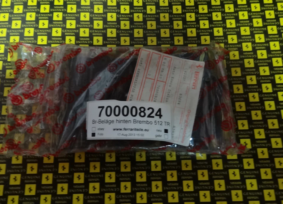 Pastillas Freno Traseras FERRARI 512TR/M 512 - Rear Brake Pads - Nº ET 70000824 Foto 1 de 1