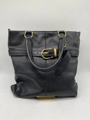 Burberry Black Check Leather Top Handle Tote Bag - Image 1 of 4