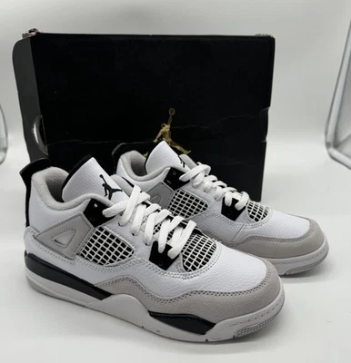 Size 2Y - Jordan 4 Retro Military Black (PS) Sz 2Y.  BQ7669-111 New Damaged Box - Image 1 of 4