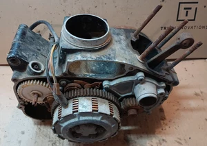 1976-1979 Kawasaki KE175B crankcase bottom end engine transmission assembly KD - Picture 1 of 24