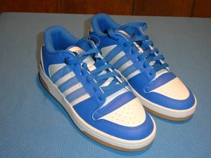 ADIDAS BREAK START BIG JUNGEN GRÖSSE 4 BASKETBALLSCHUHE BLAU & WEISS - BRANDNEU - Bild 1 von 10