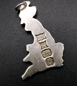 Vintage Silver Ingot Pendant Full Hallmarks UK United Kingdom Britain England - Picture 1 of 6