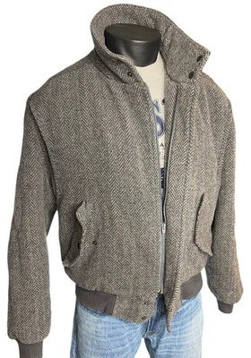 Members Only Jacket Mens Large 40 Black Bomber Coat Full Zip Adult 90s Wool - Image 1 of 4