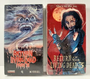 RETURN OF THE LIVING DEAD Part 2 & 3 Zombie Horror VHS Tape Movies SEALED Read! - Picture 1 of 10