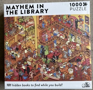 Mayhem In The Library Puzzle 1000 Pcs Big Potato Games Riddle RARE NEW SEALED! - Picture 1 of 6