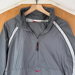 Vintage Nike Tracksuit Mens Large Gray 2 Piece Center Swoosh 90s Y2K Rave Logo - Picture 1 of 24