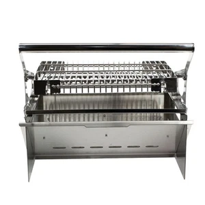 Compact Stainless Steel Charcoal Flip Grill - Picture 1 of 7