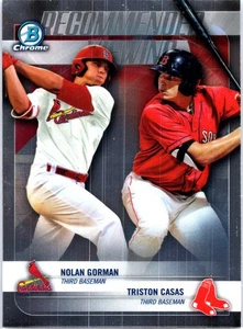 Nolan Gorman / Triston Casas 2018 Bowman Draft #RV-GC Empfohlene Besichtigung - Bild 1 von 2