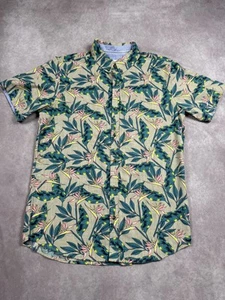 Sovereign Code Shirt Mens Medium Paradise Floral Bird Print Short Sleeve - Picture 1 of 15