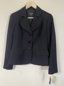 Le Suit Separates Black Blazer Jacket 3 Button Round Lapel NEW 6 - Picture 1 of 8