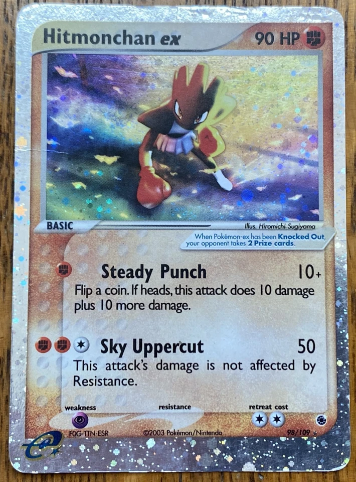 Pokémon TCG Hitmonchan ex 98/109 Ruby and Sapphire Holo MP - Image 1 of 4