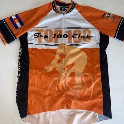 Camiseta deportiva de ciclismo Pactimo Top 100 Club Colorado para hombre talla S montaña ciclismo naranja Foto 1 de 4