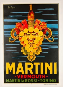 Martini & Rossi Vermouth by Marco original 1960s Italian vintage poster - Picture 1 of 3